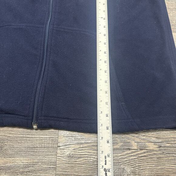 Adidas Notre Dame Navy Blue Mens Large Striped Sleeve Zip Up Fleece Track Jacket - Picture 7 of 8